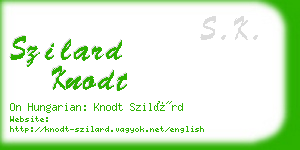 szilard knodt business card